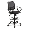 Safco® Vue™ Series Mesh Extended-Height Chair, Supports Up to 250 lb, 23" to 33" Seat Height, Black Fabric Drafting & Task Stools - Office Ready