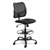 Safco® Vue™ Series Mesh Extended-Height Chair, Supports Up to 250 lb, 23" to 33" Seat Height, Black Fabric Drafting & Task Stools - Office Ready