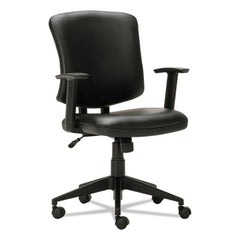 Alera® Alera® Everyday Task Office Chair, Bonded Leather Seat/Back, Supports Up to 275 lb, 17.6" to 21.5" Seat Height, Black