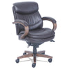 La-Z-Boy® Woodbury Mid-Back Executive Chair, Supports Up to 300 lb, 18.75" to 21.75" Seat Height, Brown Seat/Back, Weathered Sand Base Office Chairs - Office Ready