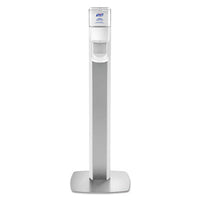 PURELL® MESSENGER™ ES6 Floor Stand with Dispenser, 1,200 mL, 13.16 x 16.63 x 51.57, Silver/White Automatic Hand Cleaner Dispensers - Office Ready