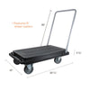 deflecto® Heavy-Duty Platform Cart, 300 lb Capacity, 21 x 32.5 x 37.5, Black Platform Trucks - Office Ready