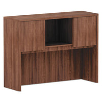 Alera® Alera® Valencia™ Series Hutch, 3 Compartments, 47.13w x 15d x 35.38h, Modern Walnut Office Hutches - Office Ready