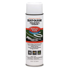 Rust-Oleum® Industrial Choice® Athletic Field Inverted Striping Paint, Flat Athletic Inverted White, 17 oz Aerosol Can, 12/Carton