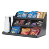 Mind Reader Extra Large Coffee Condiment and Accessory Organizer, 14 Compartment, 24 x 11.8 x 12.5, Black Coffee Condiment Stations - Office Ready