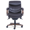 La-Z-Boy® Woodbury Mid-Back Executive Chair, Supports Up to 300 lb, 18.75" to 21.75" Seat Height, Brown Seat/Back, Weathered Sand Base Office Chairs - Office Ready
