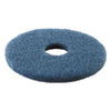 Boardwalk® Scrubbing Floor Pads, 16" Diameter, Blue, 5/Carton Scrub/Strip Floor Pads - Office Ready