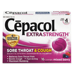 Cepacol® Extra Strength Sore Throat & Cough Lozenges, Mixed Berry, 16 Lozenges