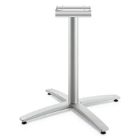 HON® Between Seated Height Bases, 26.18w x 29.57h, Silver Communal-Work & Training Table Bases/Legs - Office Ready