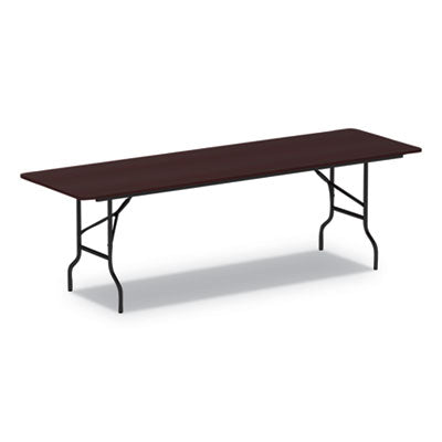 Alera® Rectangular Wood Folding Table, Rectangular, 95.88w x 29.88d x 29.13h, Mahogany Multiuse Folding & Nesting Tables - Office Ready