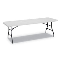 Alera® Fold in Half Plastic Folding Table, 96w x 30d x 29.25h, White Multiuse Folding & Nesting Tables - Office Ready