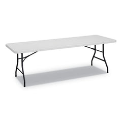 Alera® Fold in Half Plastic Folding Table, 96w x 30d x 29.25h, White