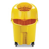 Rubbermaid® Commercial WaveBrake® Institution Bucket and Wringer Combos, Down-Press, 35 qt, Plastic, Yellow Mop Bucket Carts - Office Ready