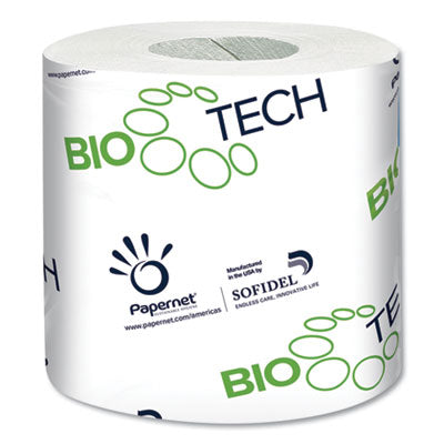 Papernet® BioTech Toilet Tissue, Septic Safe, 2-Ply, White, 500 Sheets/Roll, 96 Rolls/Carton Regular Roll Bath Tissues - Office Ready