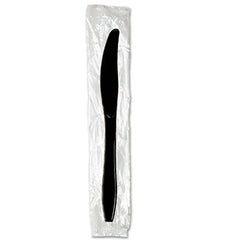 Dixie® Individually Wrapped Heavyweight Utensils, Plastic, Black, 1,000/Carton