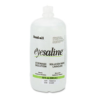 Honeywell Fendall Eyesaline Eyewash Refill Bottles for Single or Double Eyewash Wall Stations., 32 oz Bottle Eye Wash Solutions Saline Refills - Office Ready