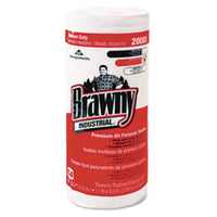 Brawny® Professional Premium DRC Perforated Roll Wipers, 1-Ply, 11 x 9.38, Unscented, White, 84/Roll, 20 Rolls/Carton Disposable Dry Wipes - Office Ready