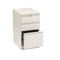 HON® Brigade® Mobile Pedestal, Left or Right, 3-Drawers: Box/Box/File, Letter, Putty, 15" x 19.88" x 28"