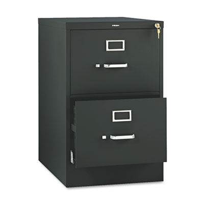 HON® 510 Series Vertical File, 2 Legal-Size File Drawers, Black, 18.25