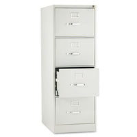 HON® 510 Series Vertical File, 4 Legal-Size File Drawers, Light Gray, 18.25