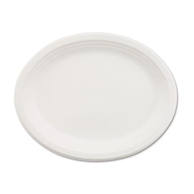 Chinet® Classic Paper Dinnerware, Platter, 9.75 x 12.5, White, 500/Carton Platters - Office Ready