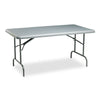 Iceberg IndestrucTable® Industrial Folding Table, Rectangular, 60" x 30" x 29", Charcoal Multiuse Folding & Nesting Tables - Office Ready