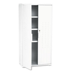 Iceberg Rough n Ready® Storage Cabinet, Three-Shelf, 33w x 18d x 66h, Platinum