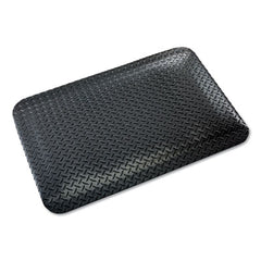 Crown Industrial Deck Plate Anti-Fatigue Mat, Vinyl, 24 x 36, Black