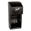 Scott® Essential™ SRB Tissue Dispenser, 6 x 6.6 x 13.6, Transparent Smoke Coreless Standard Roll, Twin Toilet Paper Dispensers - Office Ready