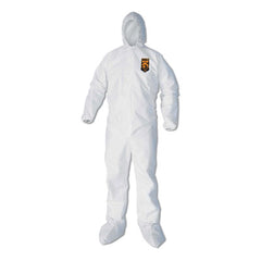 KleenGuard™ A40 Zipper Front Liquid and Particle Protection Coveralls, Ankle, Hood and Boot Coveralls, 4X-Large, White, 25/Carton