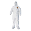 KleenGuard™ A40 Zipper Front Liquid and Particle Protection Coveralls, Ankle, Hood and Boot Coveralls, 4X-Large, White, 25/Carton Coveralls - Office Ready