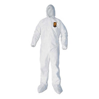 KleenGuard™ A40 Zipper Front Liquid and Particle Protection Coveralls, Ankle, Hood and Boot Coveralls, X-Large, White, 25/Carton Coveralls - Office Ready