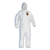 KleenGuard™ A30 Elastic-Back Zipper Front Coveralls, X-Large, White, 25/Carton Coveralls - Office Ready