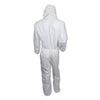 KleenGuard™ A30 Elastic-Back Zipper Front Coveralls, X-Large, White, 25/Carton Coveralls - Office Ready