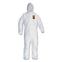 KleenGuard™ A20 Breathable Particle Protection Coveralls, Cuff and Ankles Hooded Coveralls, 4X-Large, White, 20/Carton Coveralls - Office Ready