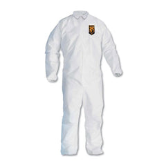 KleenGuard™ A30 Elastic-Back Zipper Front Coveralls, 2X-Large, White, 25/Carton