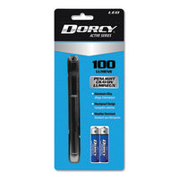 DORCY® 100 Lumen LED Penlight, 2 AAA Batteries (Included), Silver Tactical/Penlight LED Flashlights - Office Ready