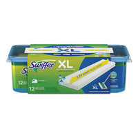 Swiffer® Max/XL Wet Refill Cloths, 16.5 x 9, White, 12/Tub, 6 Tubs/Carton Sweep Refills, Wet - Office Ready