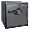 Sentry® Safe Water-Resistant Fire-Safe® with Digital Keypad Access, 1.23 cu ft, 16.38w x 19.38d x 17.88h, Gunmetal Data & Media Safes - Office Ready