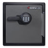 Sentry® Safe Water-Resistant Fire-Safe® with Digital Keypad Access, 1.23 cu ft, 16.38w x 19.38d x 17.88h, Gunmetal Data & Media Safes - Office Ready