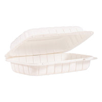 Dart® Hinged Lid Containers, Hoagie Container, 6.5 x 9 x 2.8, White, Plastic, 200/Carton Takeout Food Containers - Office Ready