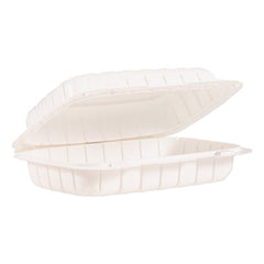 Dart® Hinged Lid Containers, Hoagie Container, 6.5 x 9 x 2.8, White, Plastic, 200/Carton
