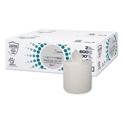 Papernet® Heavenly Soft® Paper Towel, Dissolve Tech Micro Embossing, 1-Ply, 7.6 x 10, White, 3,600 Sheets/Roll Center-Pull Paper Towel Rolls - Office Ready