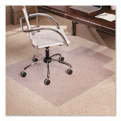 ES Robbins® EverLife® Moderate Use Chair Mat for Low Pile Carpet, Rectangular with Lip, 36 x 48, Clear