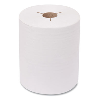 Tork® Advanced Hand Towel Roll, Notched, Notched, 1-Ply, 8 x 11, White, 491/Roll, 12 Rolls/Carton Hardwound Paper Towel Rolls - Office Ready