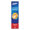 Ziploc® Double Zipper Storage Bags, Triple System Seal, Gallon, 10.56" x 10.75", Clear, 38 Bags/Box, 9 Boxes/Carton Consumer Slider/Zip Food-Storage Bags - Office Ready