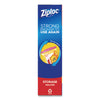 Ziploc® Double Zipper Storage Bags, Triple System Seal, Gallon, 10.56" x 10.75", Clear, 38/Box Consumer Slider/Zip Food-Storage Bags - Office Ready