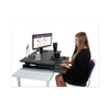 Victor® High Rise Height Adjustable Standing Desk with Keyboard Tray, 31" x 31.25" x 5.25" to 20", Gray/Black Desktop-Mounted Sit/Stand Workstations - Office Ready