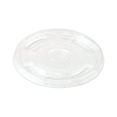 World Centric® PLA Clear Cold Cup Lids, Flat Lid, Fits 9 oz to 24 oz Cold Cups, Plastic, Clear, 1,000/Carton