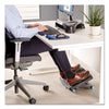 Fellowes® Energizer™ Foot Support, 17.88w x 13.25d x 4 to 6.5h, Charcoal/Blue/Gray Footrests - Office Ready